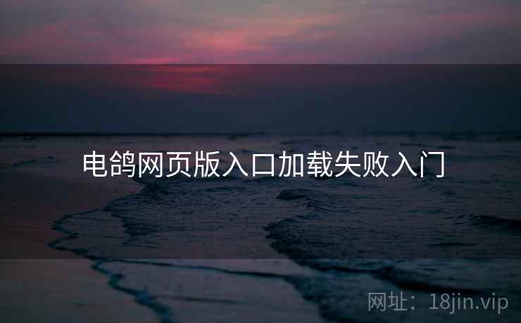 电鸽网页版入口加载失败入门
