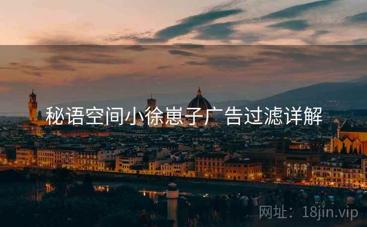 秘语空间小徐崽子广告过滤详解