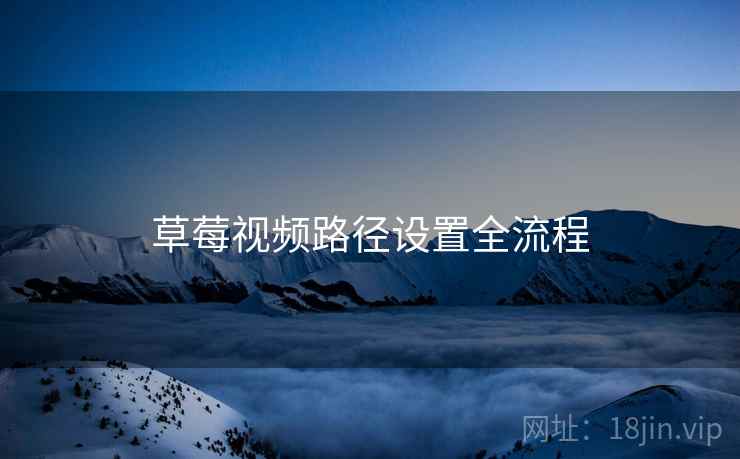 草莓视频路径设置全流程