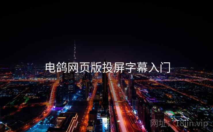 电鸽网页版投屏字幕入门