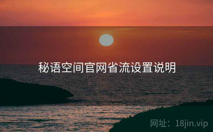 秘语空间官网省流设置说明