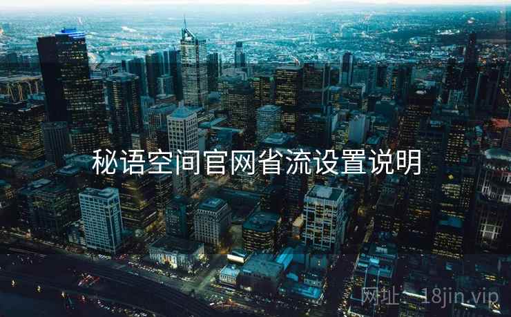 秘语空间官网省流设置说明